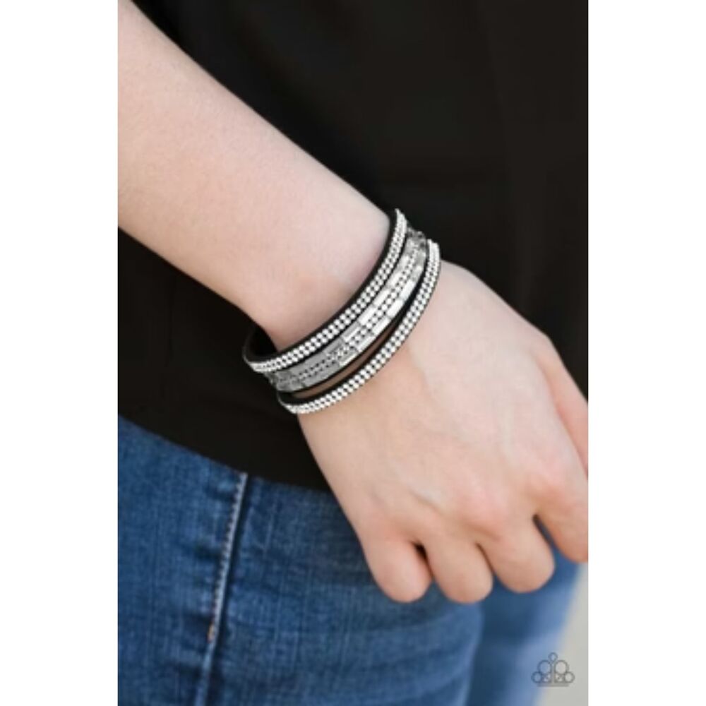 Rhinestone Rock Star Black Bracelet (23)